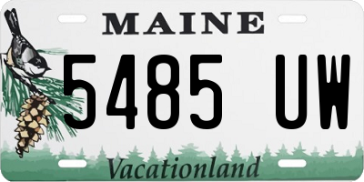 ME license plate 5485UW