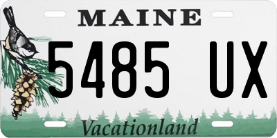 ME license plate 5485UX