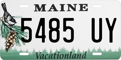 ME license plate 5485UY