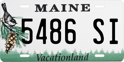 ME license plate 5486SI