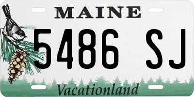 ME license plate 5486SJ