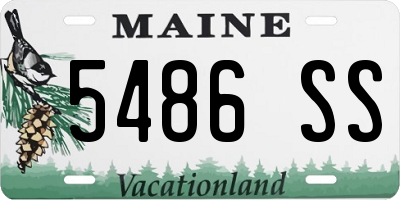 ME license plate 5486SS