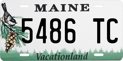 ME license plate 5486TC