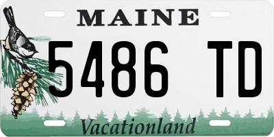ME license plate 5486TD
