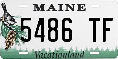 ME license plate 5486TF