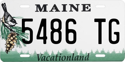 ME license plate 5486TG