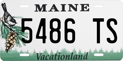 ME license plate 5486TS