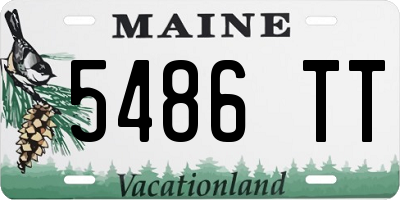 ME license plate 5486TT