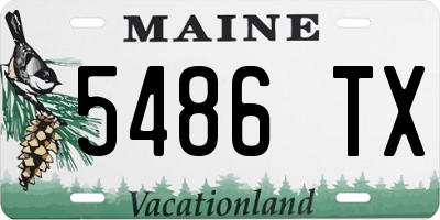 ME license plate 5486TX