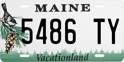 ME license plate 5486TY