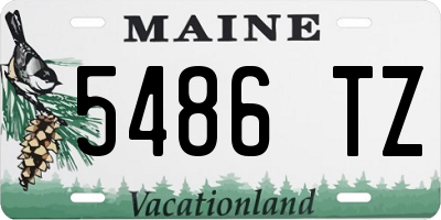 ME license plate 5486TZ