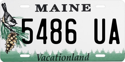 ME license plate 5486UA