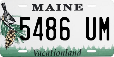 ME license plate 5486UM