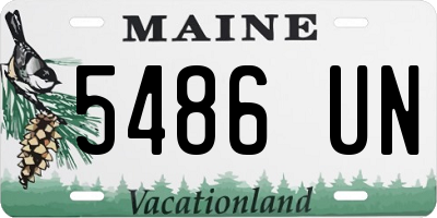 ME license plate 5486UN