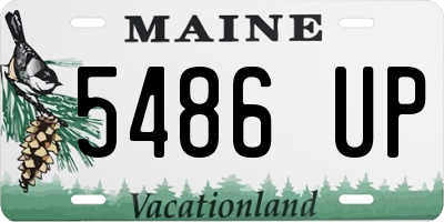 ME license plate 5486UP