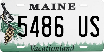 ME license plate 5486US