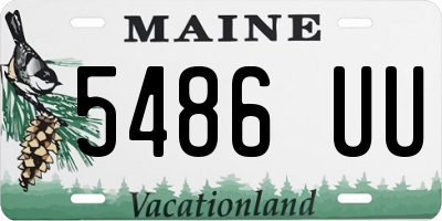 ME license plate 5486UU