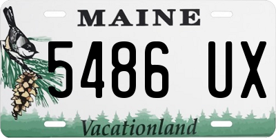ME license plate 5486UX