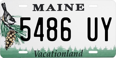 ME license plate 5486UY