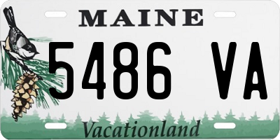 ME license plate 5486VA