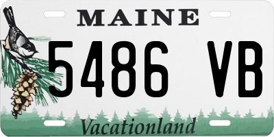ME license plate 5486VB