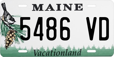 ME license plate 5486VD