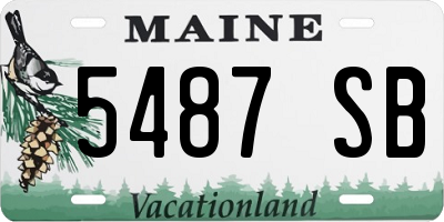 ME license plate 5487SB