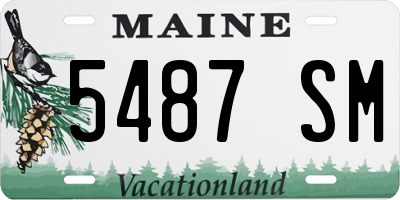 ME license plate 5487SM