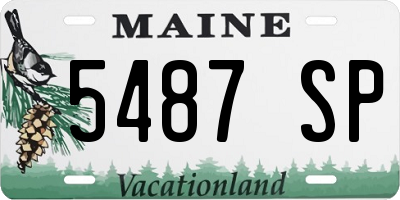 ME license plate 5487SP