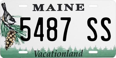 ME license plate 5487SS