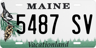 ME license plate 5487SV