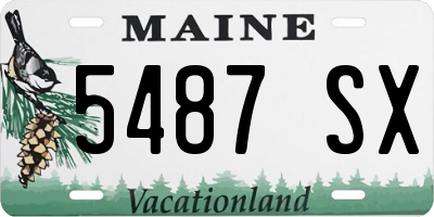 ME license plate 5487SX