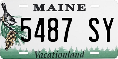 ME license plate 5487SY