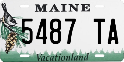 ME license plate 5487TA