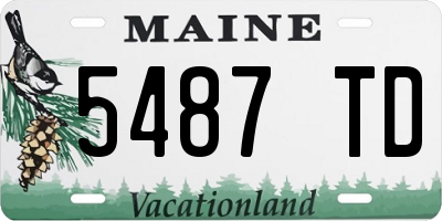 ME license plate 5487TD