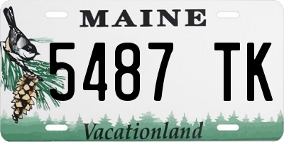 ME license plate 5487TK