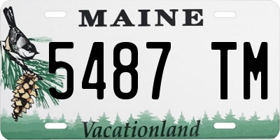 ME license plate 5487TM