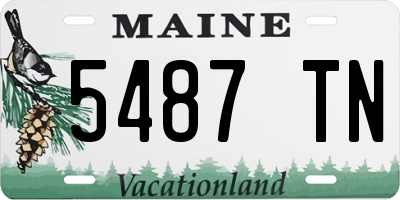 ME license plate 5487TN