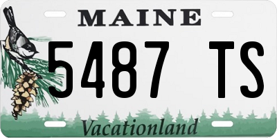ME license plate 5487TS