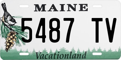 ME license plate 5487TV