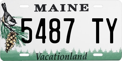 ME license plate 5487TY