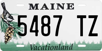 ME license plate 5487TZ