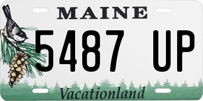 ME license plate 5487UP