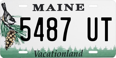 ME license plate 5487UT