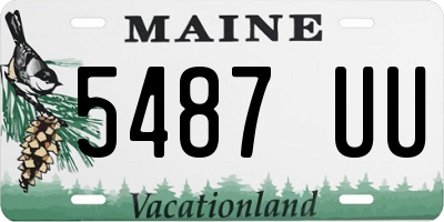 ME license plate 5487UU