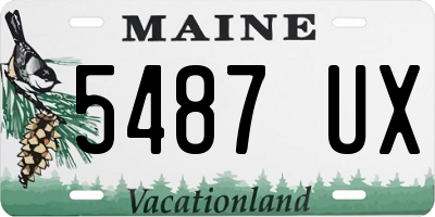 ME license plate 5487UX