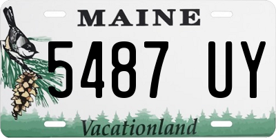 ME license plate 5487UY