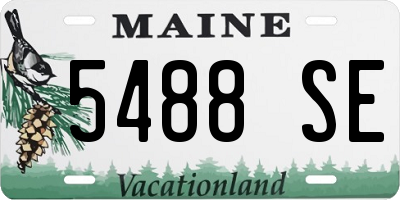 ME license plate 5488SE