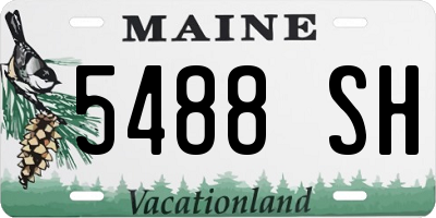 ME license plate 5488SH