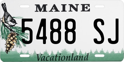 ME license plate 5488SJ